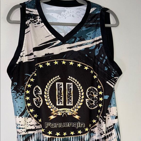 Black and Blue Graphic Jersey with Bold Design - Picture 4 of 9